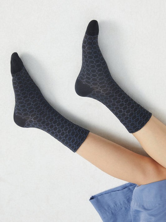 Shiny Cube Crew Sock