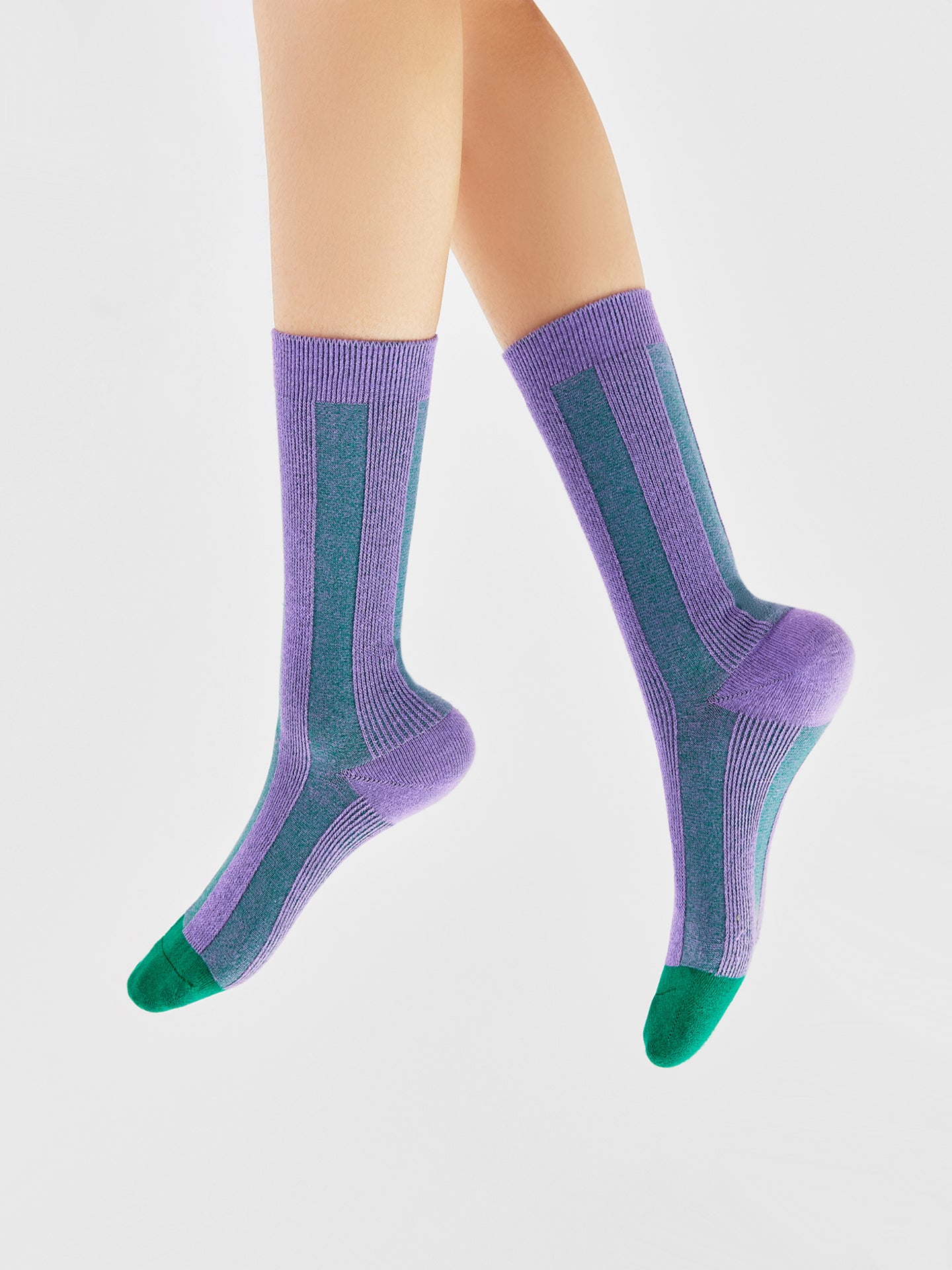 Double-Side Striped Crew Sock