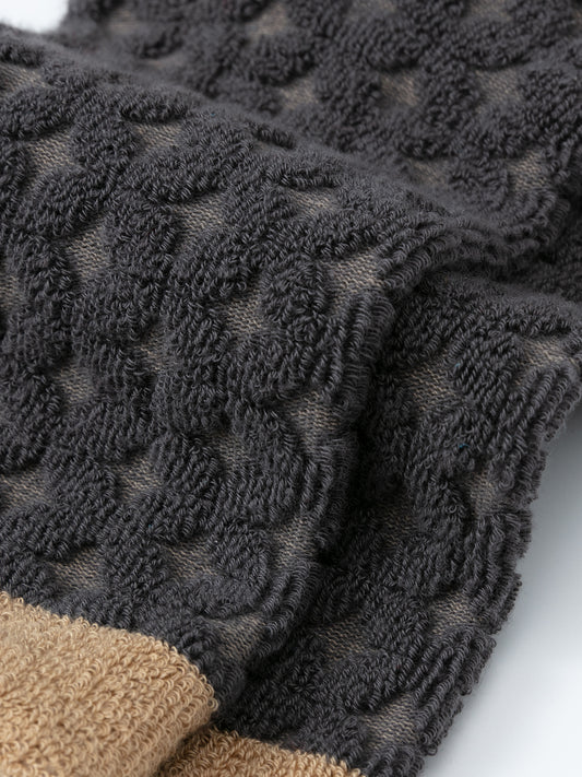 Charcoal Contrast Terry Crew Sock