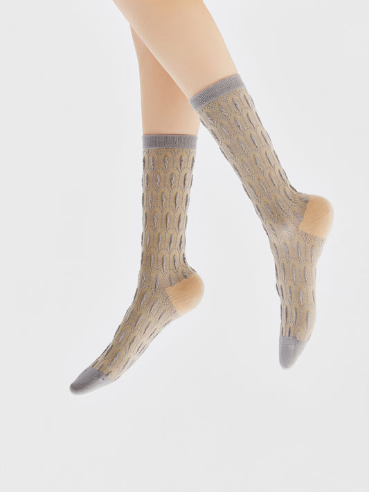 Peacock Feather Crew Sock