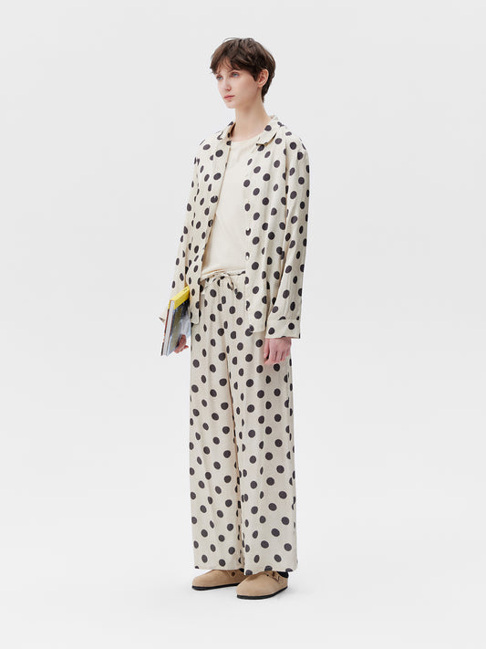 Cream Dot Lounge Set