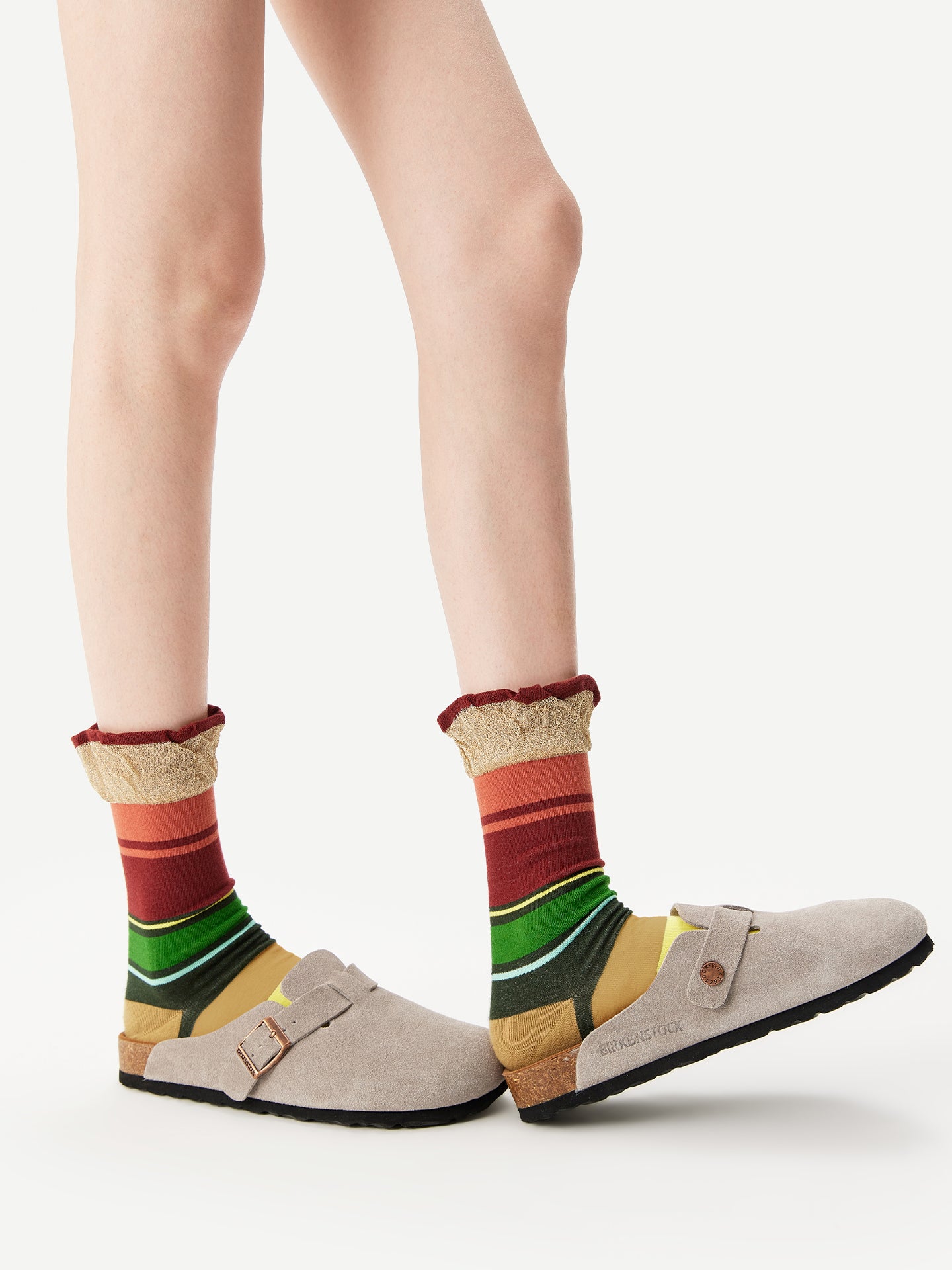 Wide Rib Mélange Crew Socks