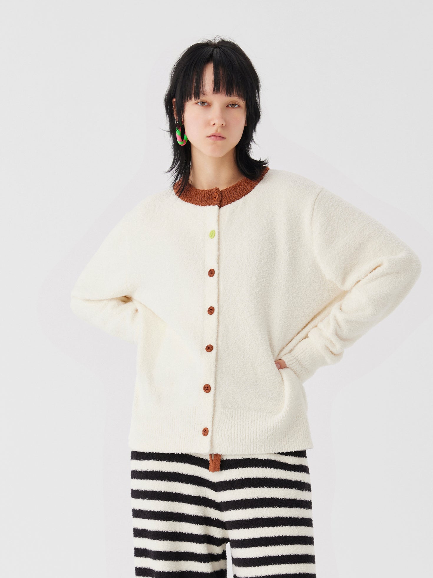 Fancy Cardigan Soft Sherpa Set