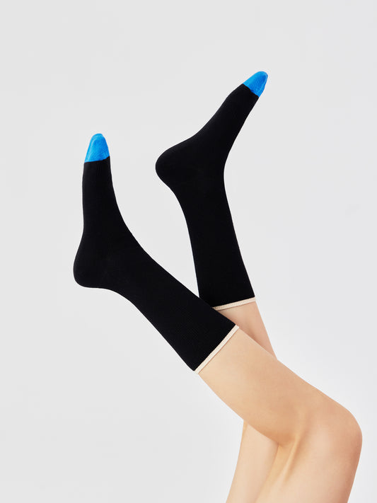 Contrast Trim Crew Sock