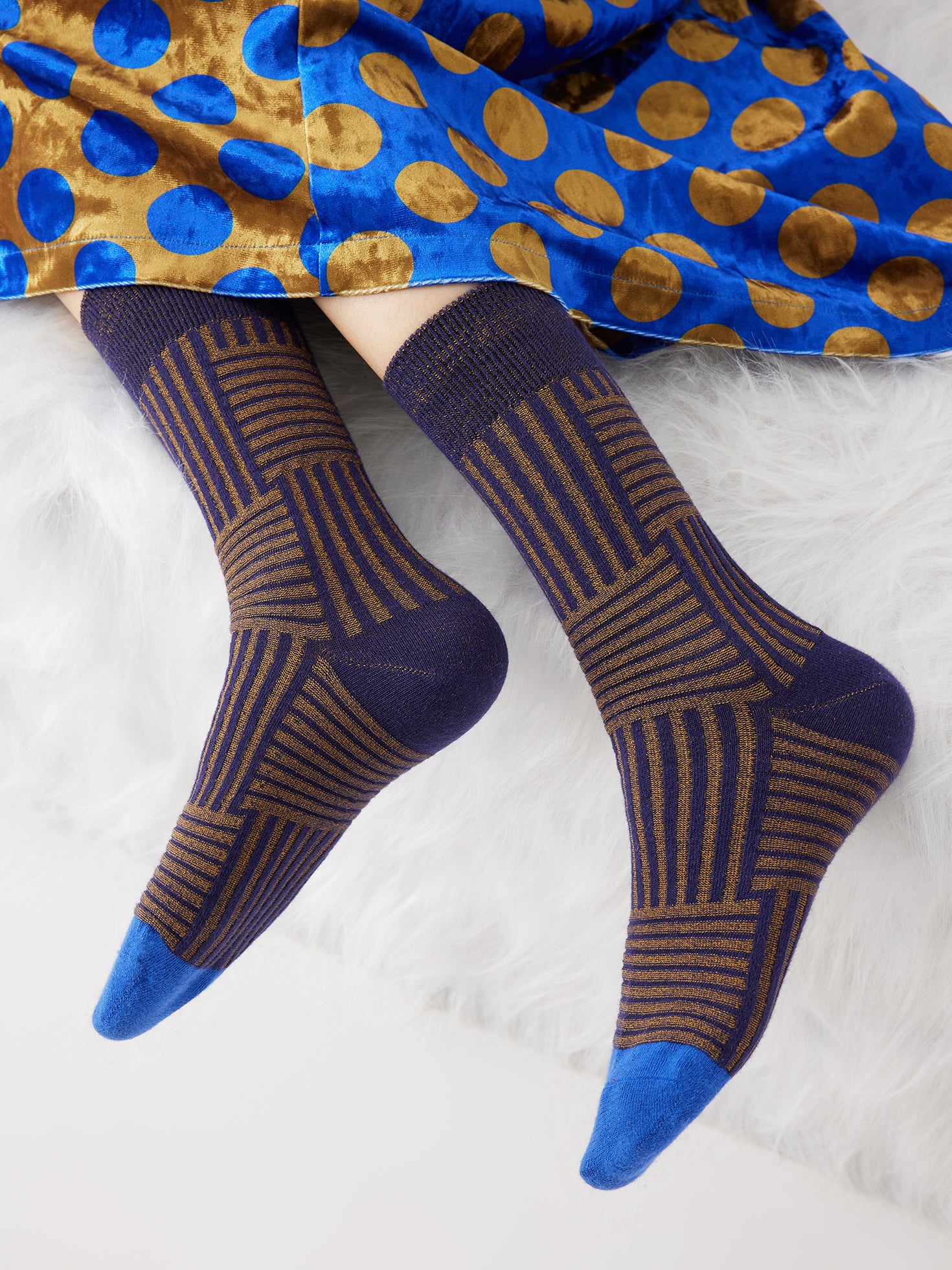 Twisted Stripe Crew Socks