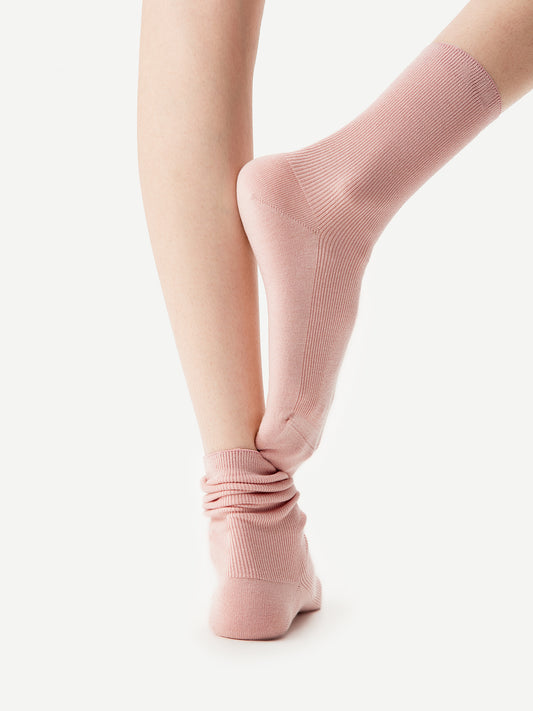 Merino Mulberry Crew Sock