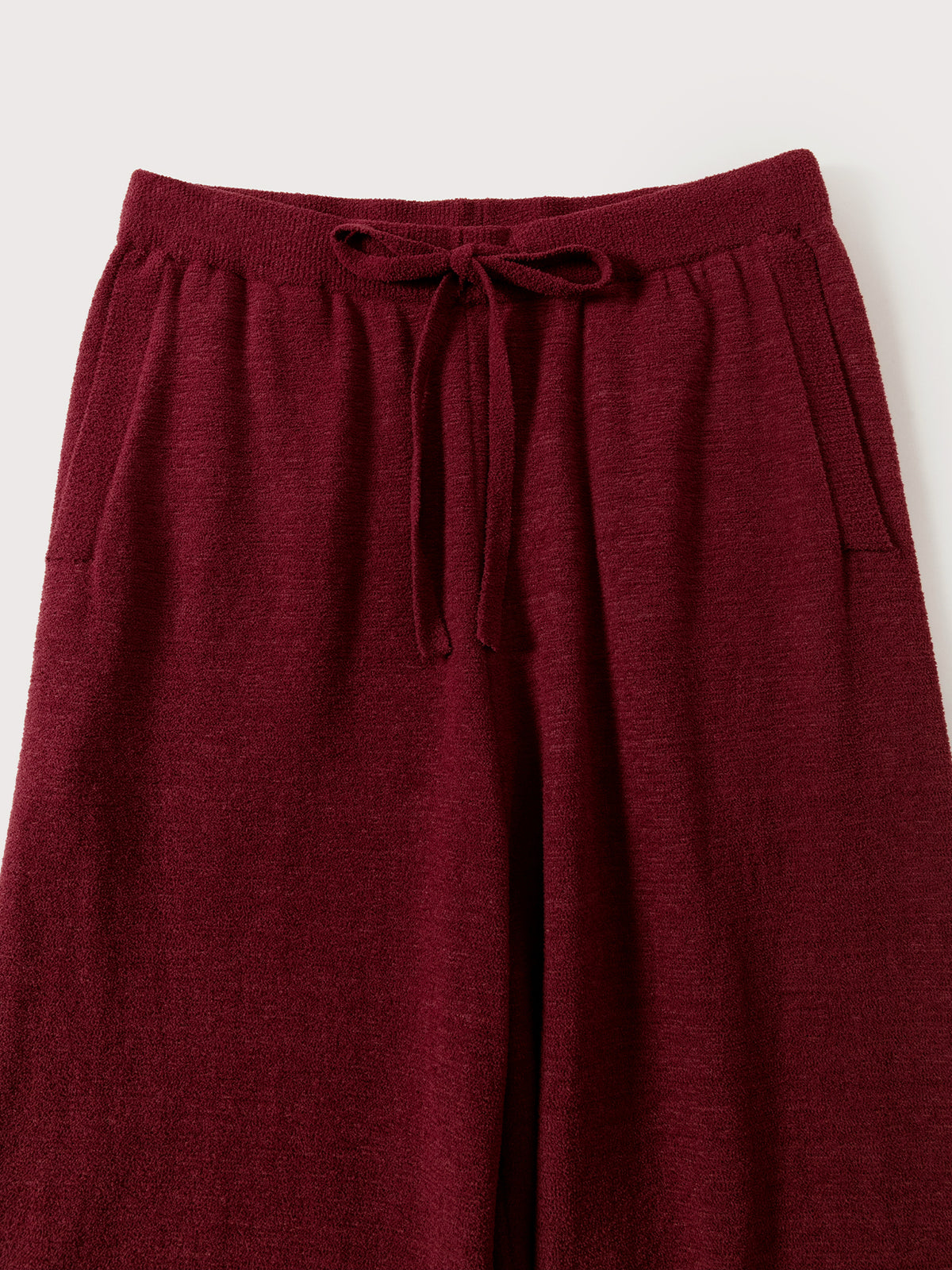 Contrasting-Color Pocketed Lightweight Fleece Loungewear