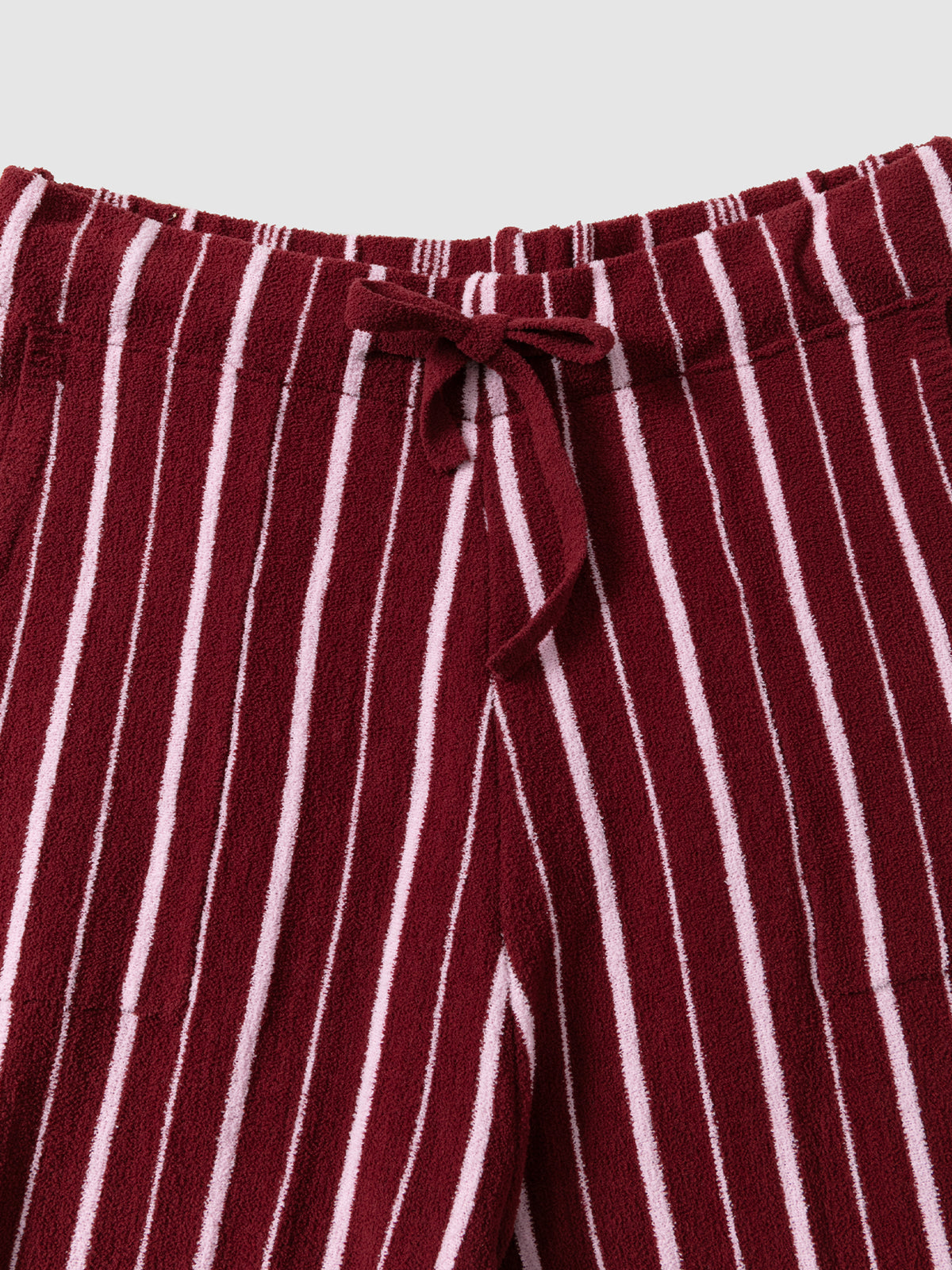 Patchwork-Striped High-Count Half-Velvet Loungewear