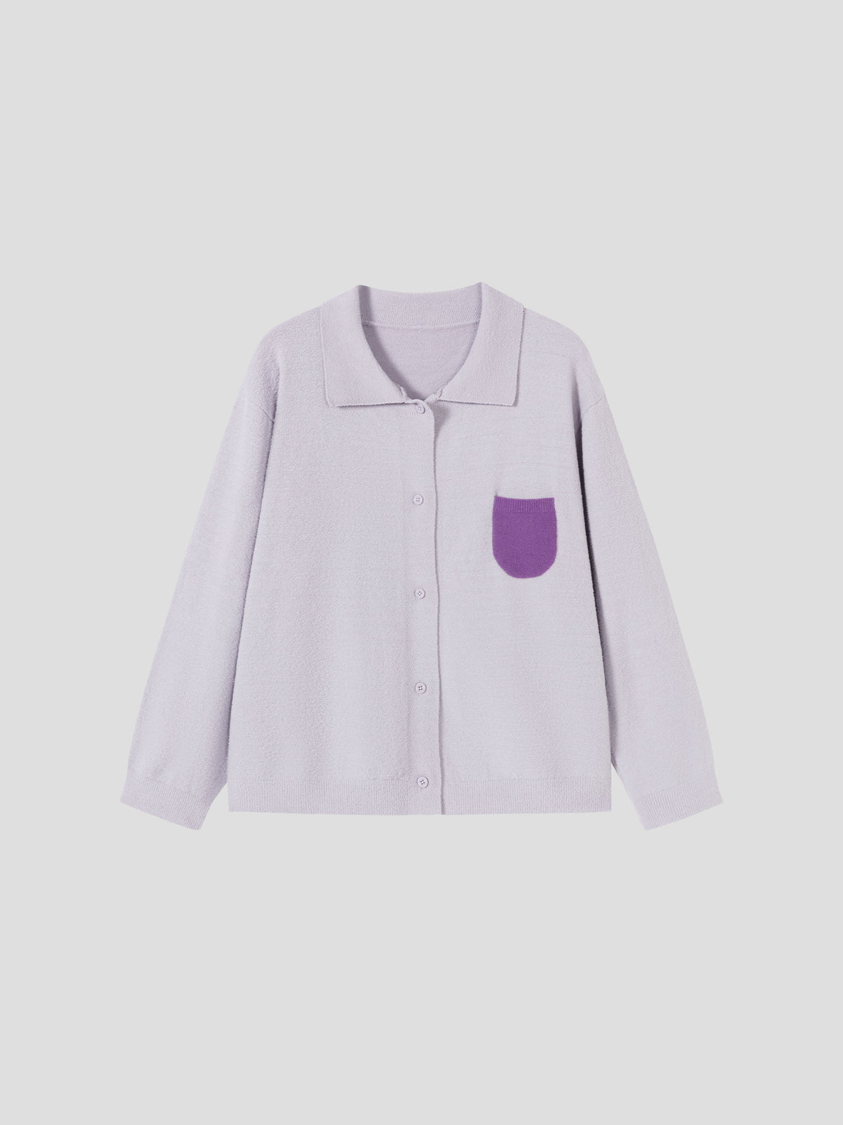 Contrasting-Color Pocketed Lightweight Fleece Loungewear
