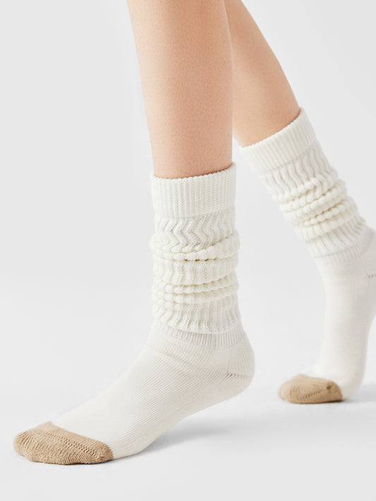 Contrast Toe Under Knee Sock