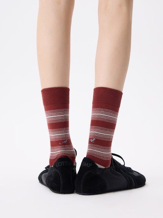 Layered Mid-Calf Socks