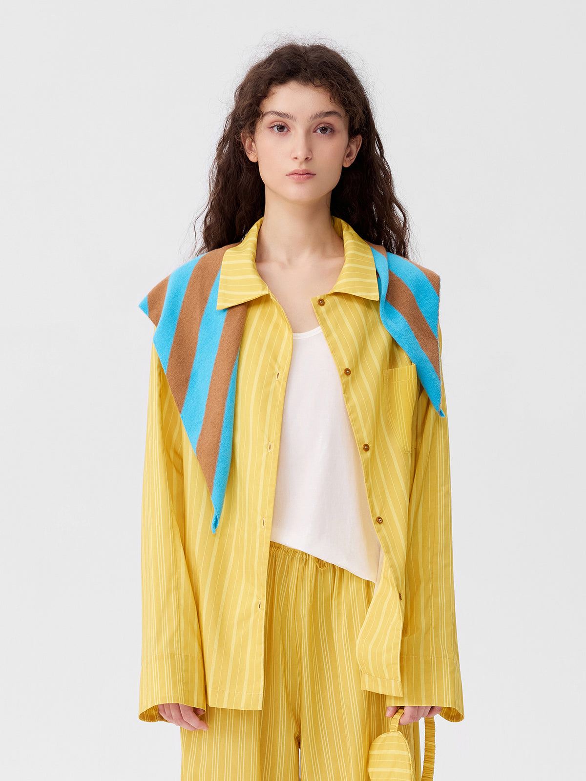Patterned Striped Long-Sleeve Loungewear