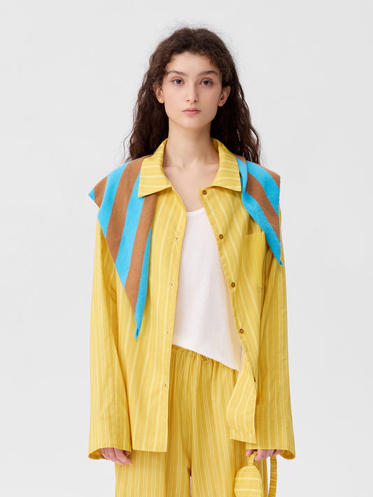 Patterned Striped Long-Sleeve Loungewear
