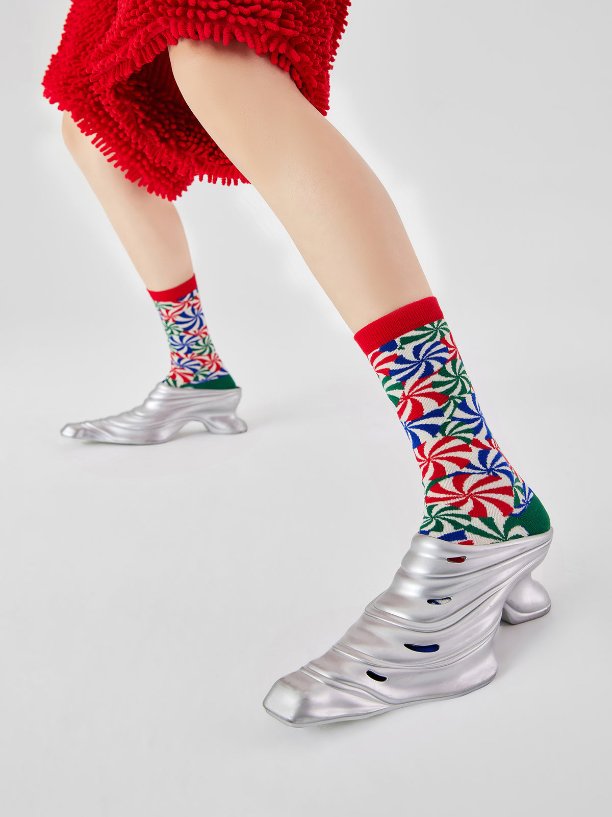 Christmas Spinning Ball Socks