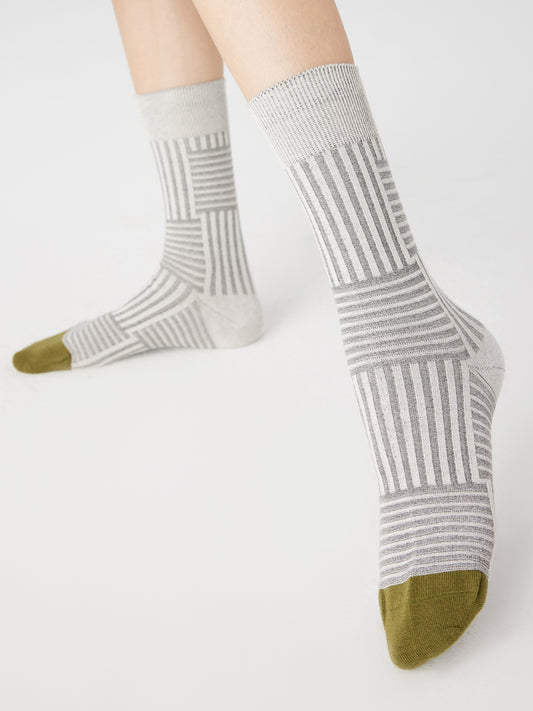 Twisted Stripe Crew Socks