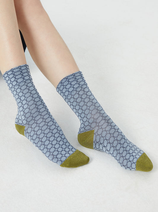 Shiny Cube Crew Sock