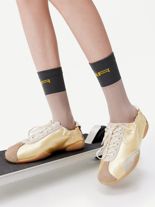 Contrast Color Sport Crew Sock