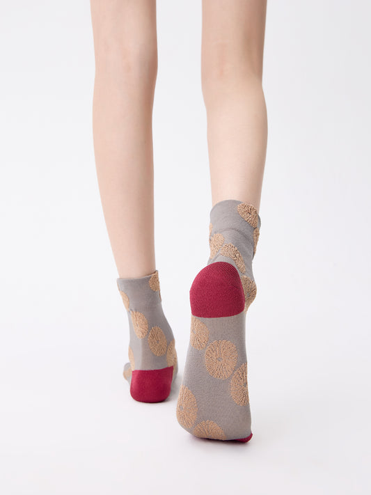 Floral Polka Dots Mid-Calf Socks