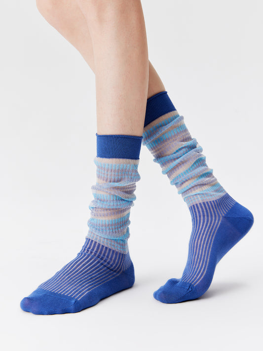 Contrast Stripe Crew Socks