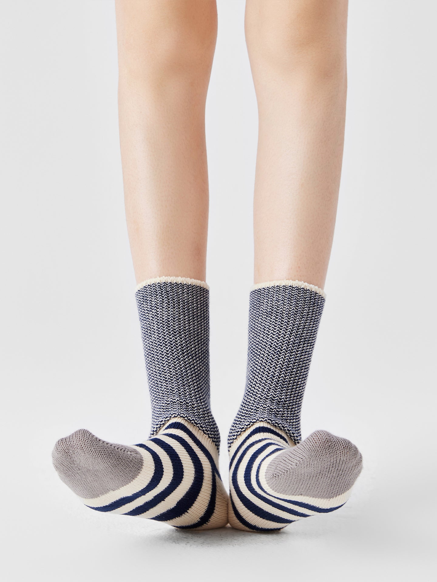 Contrast Stripe Crew Sock
