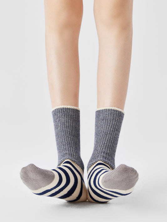 Contrast Stripe Crew Sock