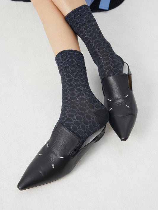 Shiny Cube Crew Sock