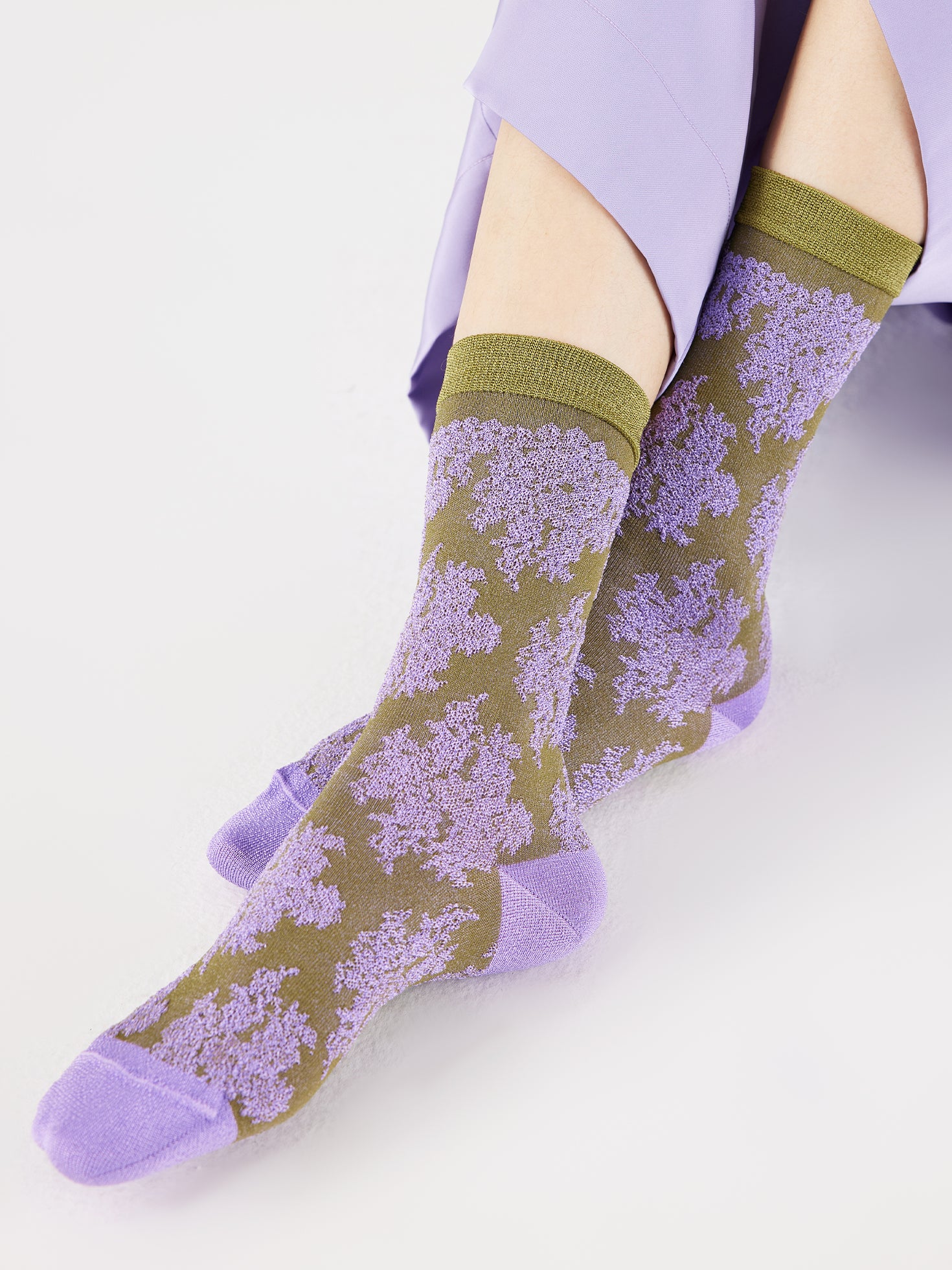 Lace Jacquard Breathable Translucent Sock