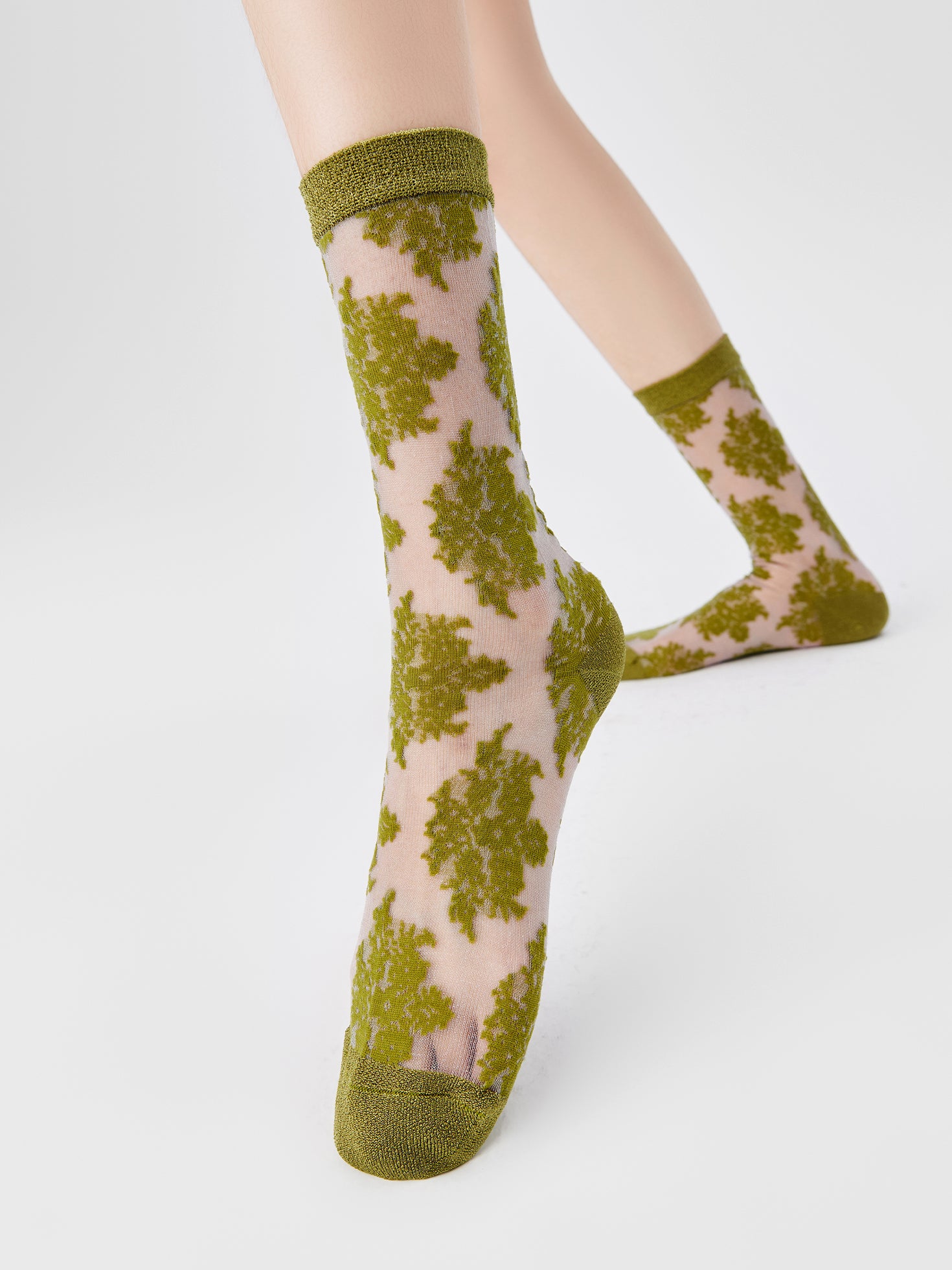 Lace Jacquard Breathable Translucent Sock