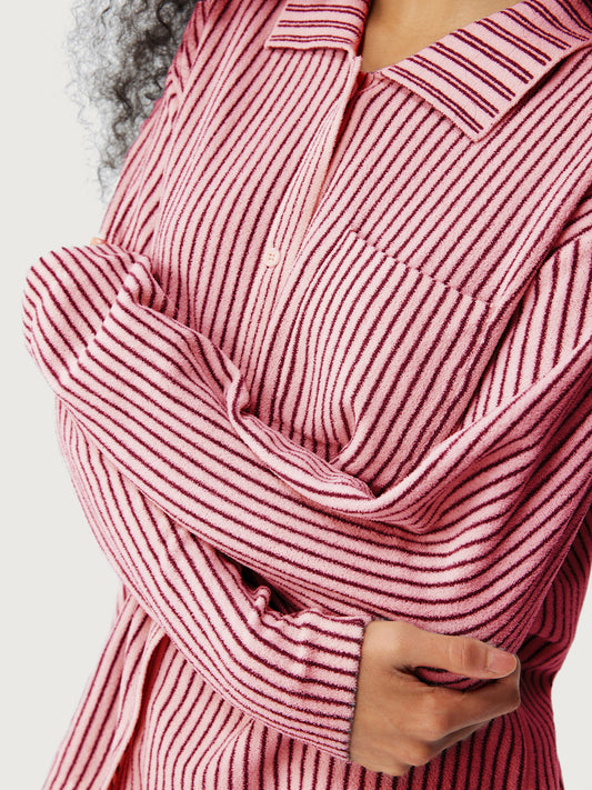 Contrast-Striped Half-Velvet Loungewear