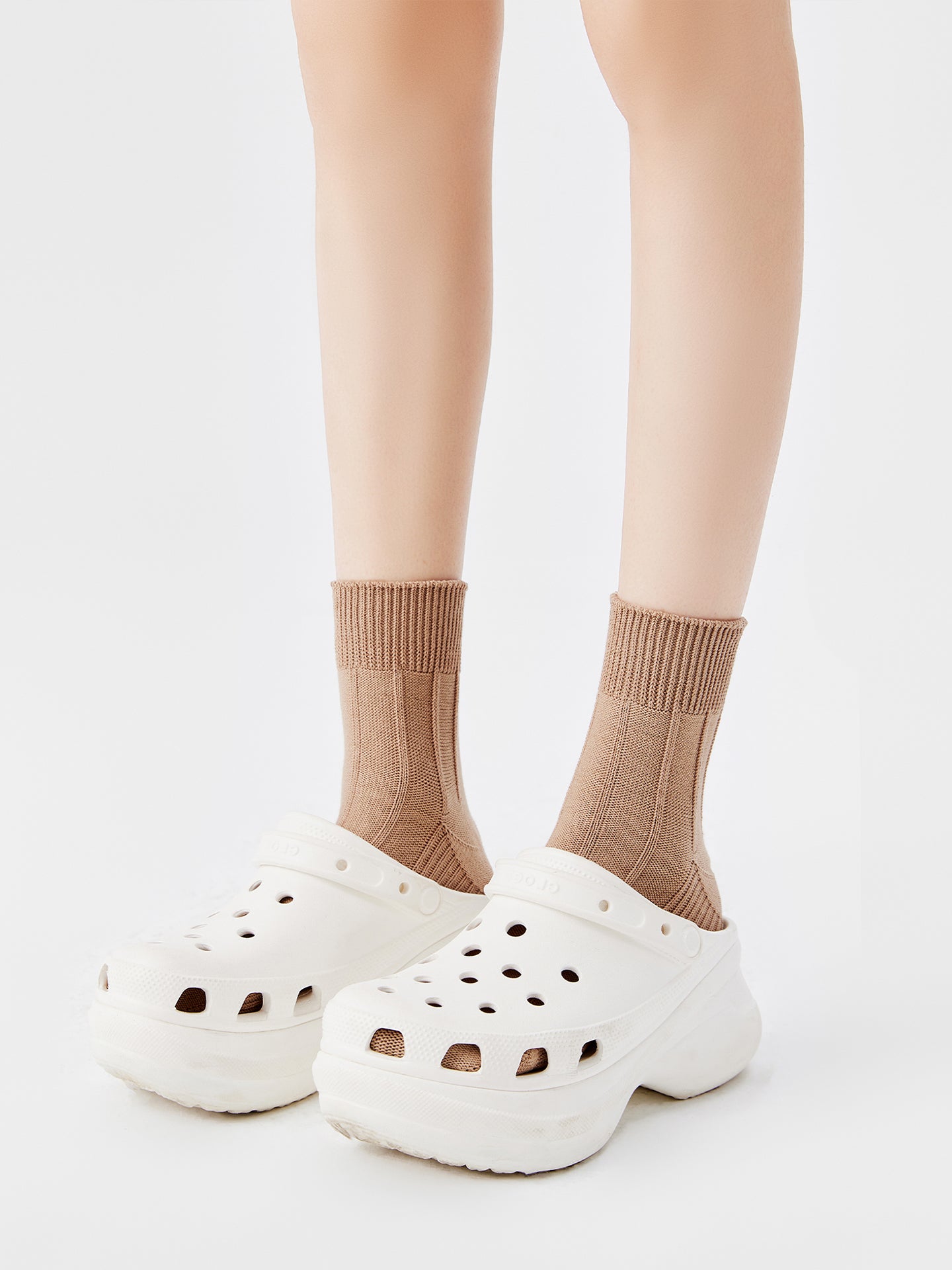 Textured Stripe Crew Sock