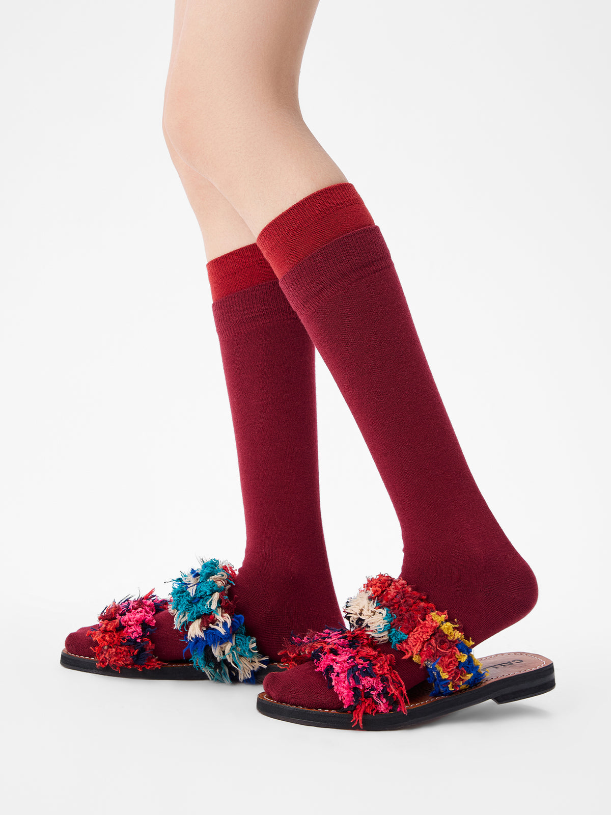 Purple Label Merino Wool Double-Ribbed Mid-Calf Socks