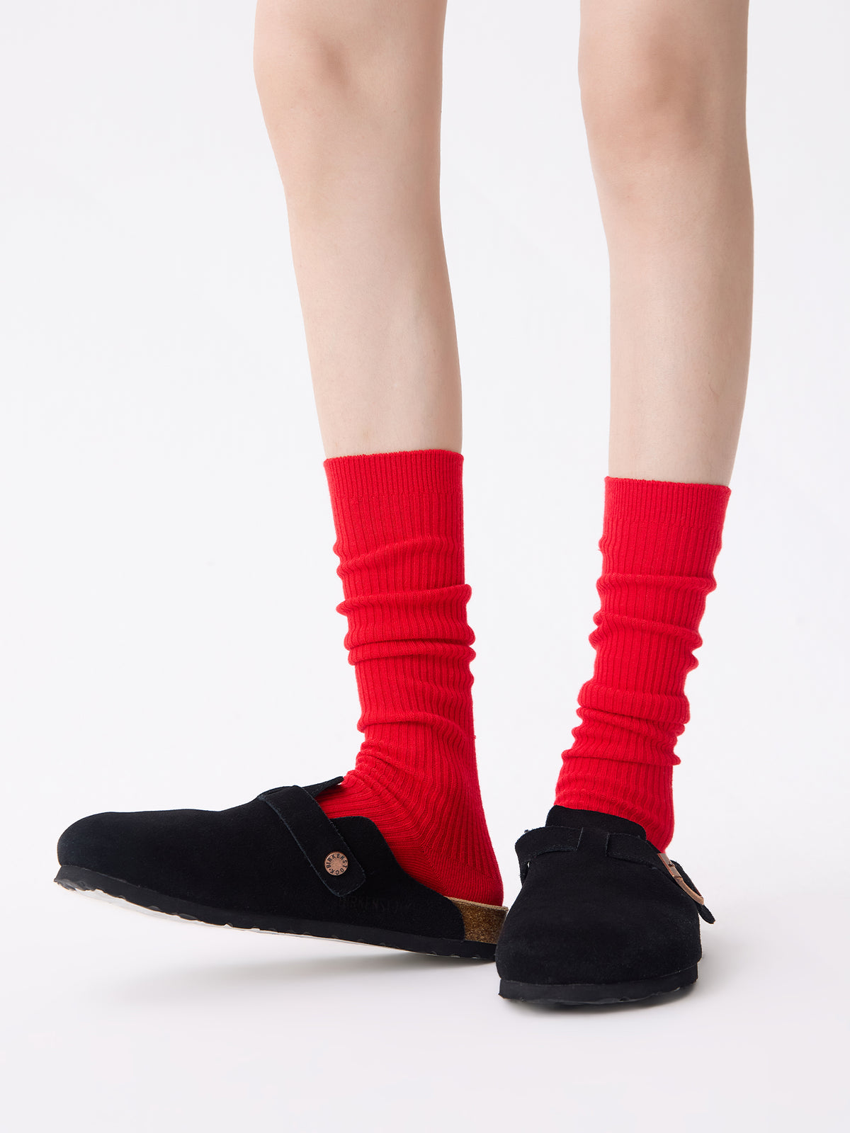 Purple Label Merino Wool and Mulberry Silk Calf-Length Socks