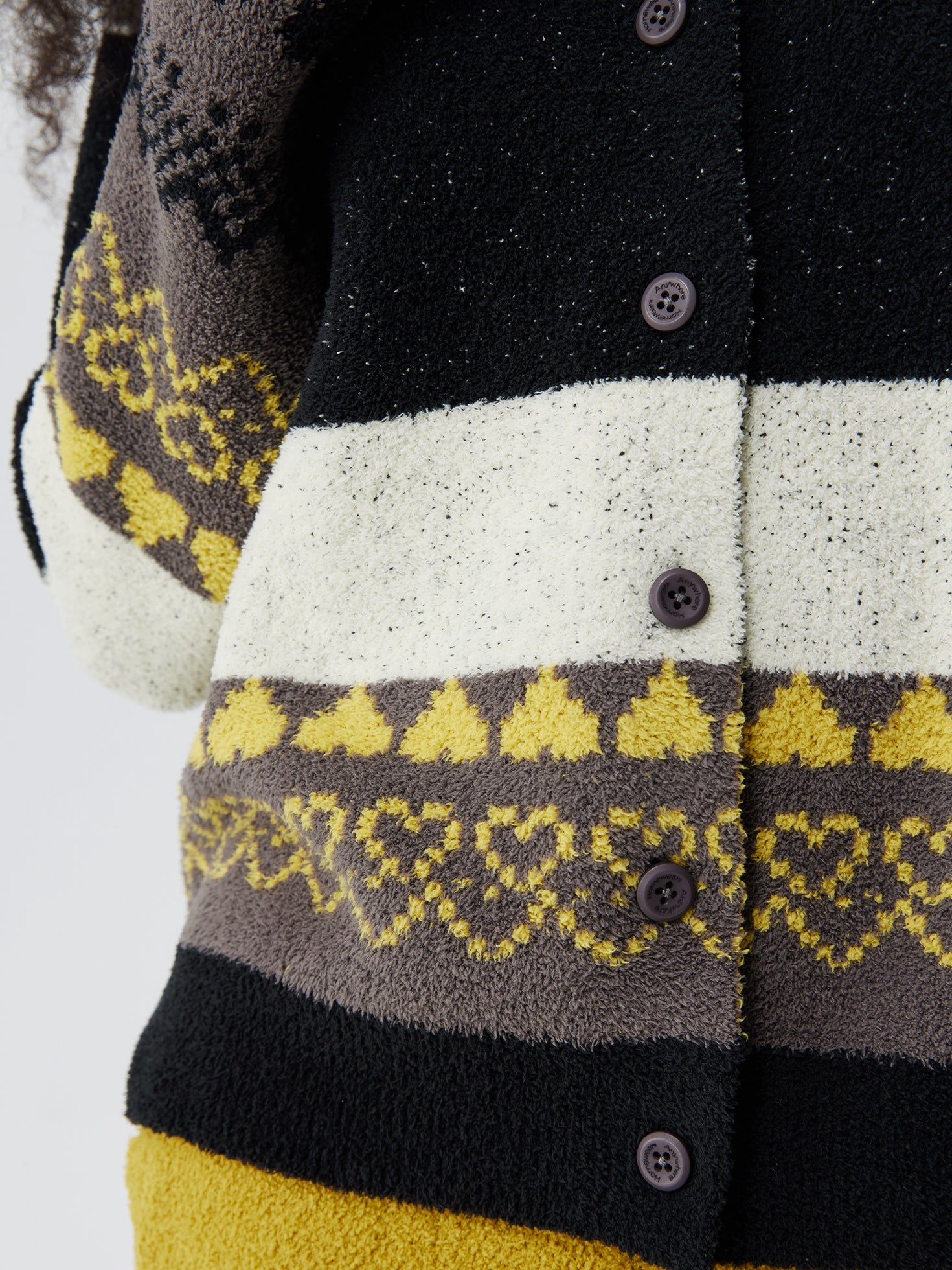 Tribal Motif Soft Sherpa Cardigan
