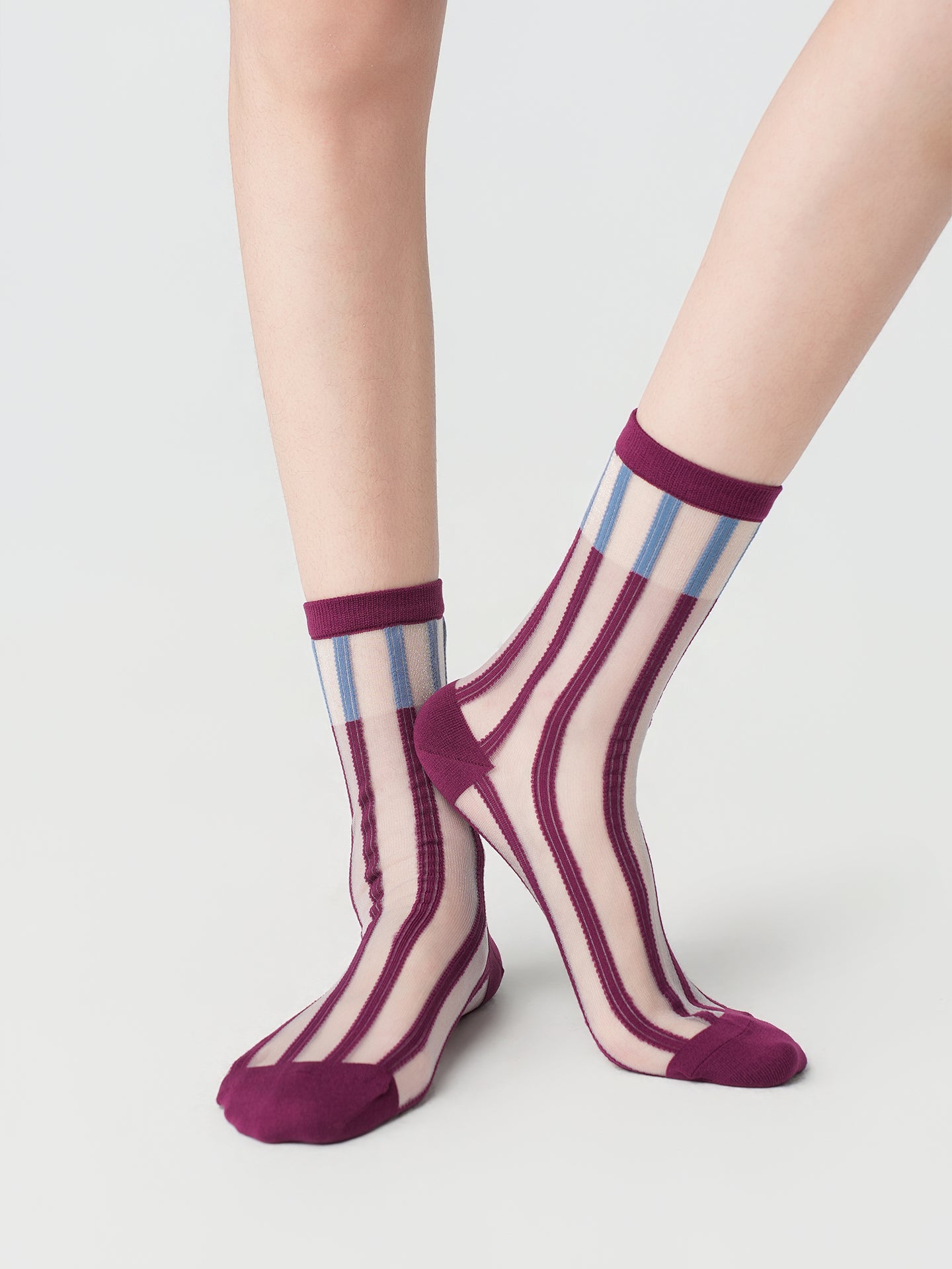 Rib Jacquard Crew Socks