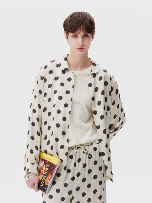 Cream Dot Lounge Set