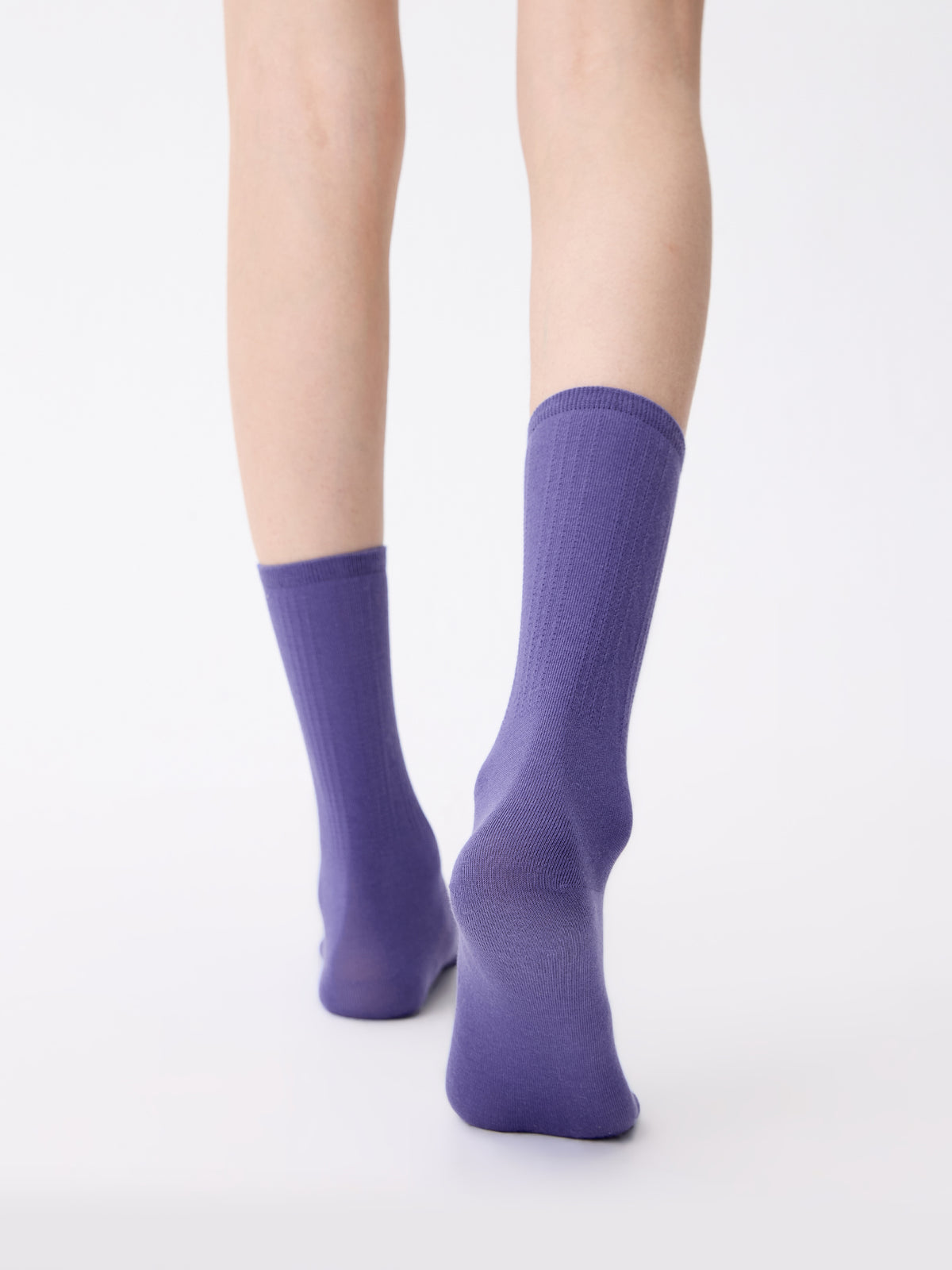 Purple Label Egyptian Cotton Textured Mid-Calf Socks