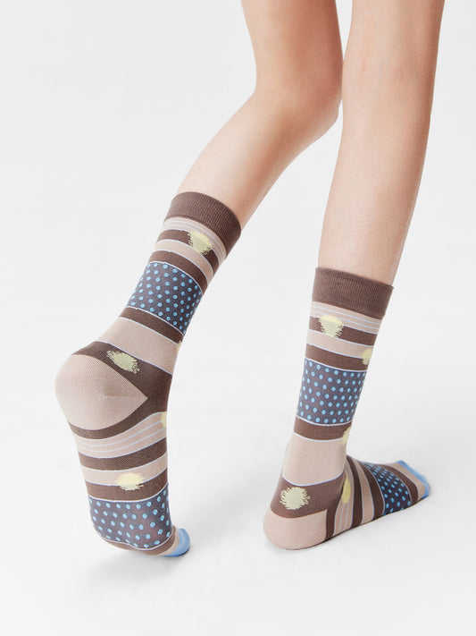 Dot & Stripe Crew Socks