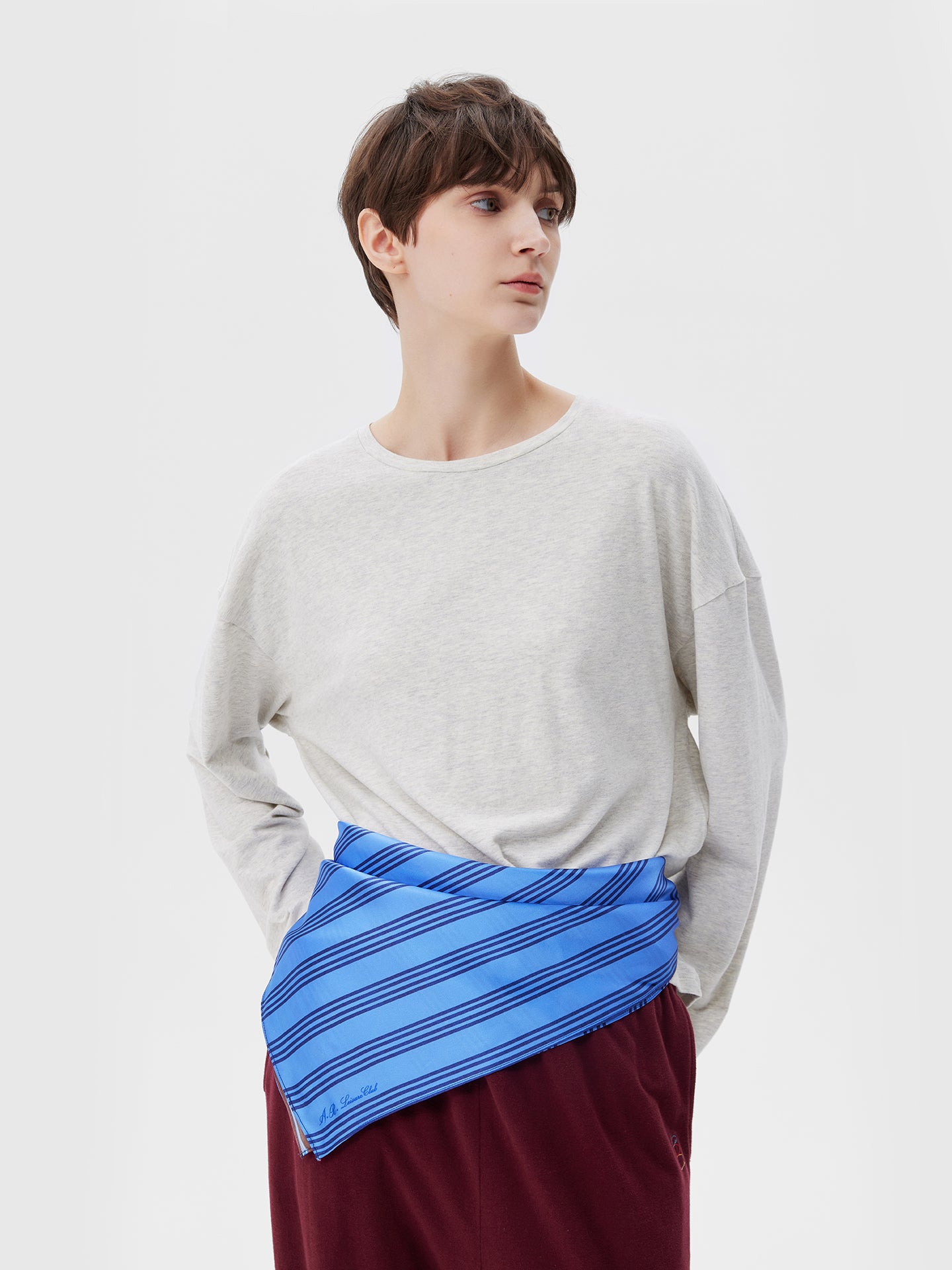 Multi-Way Stripe Silk Scarf