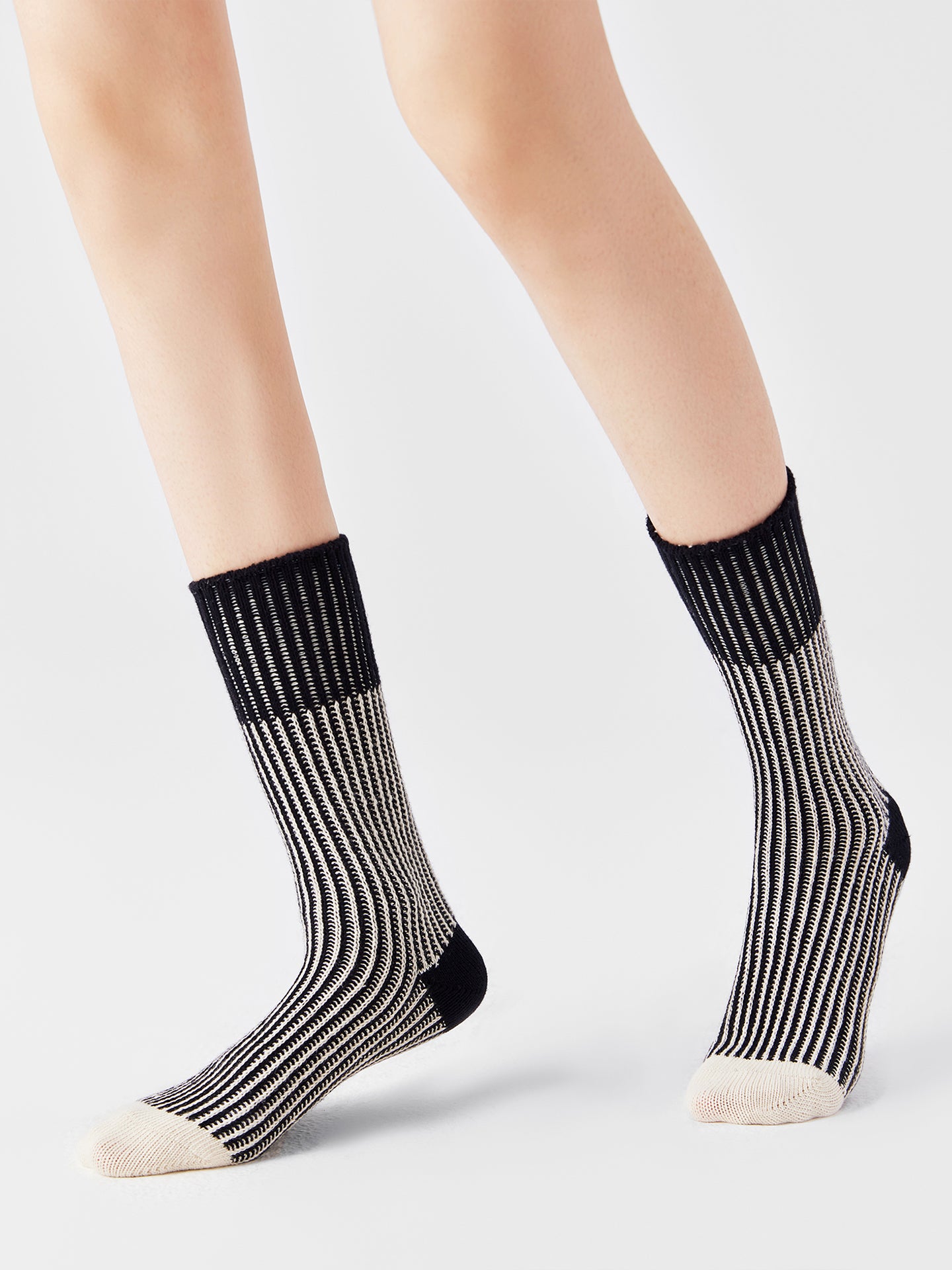 Color Clash Stripe Crew Sock