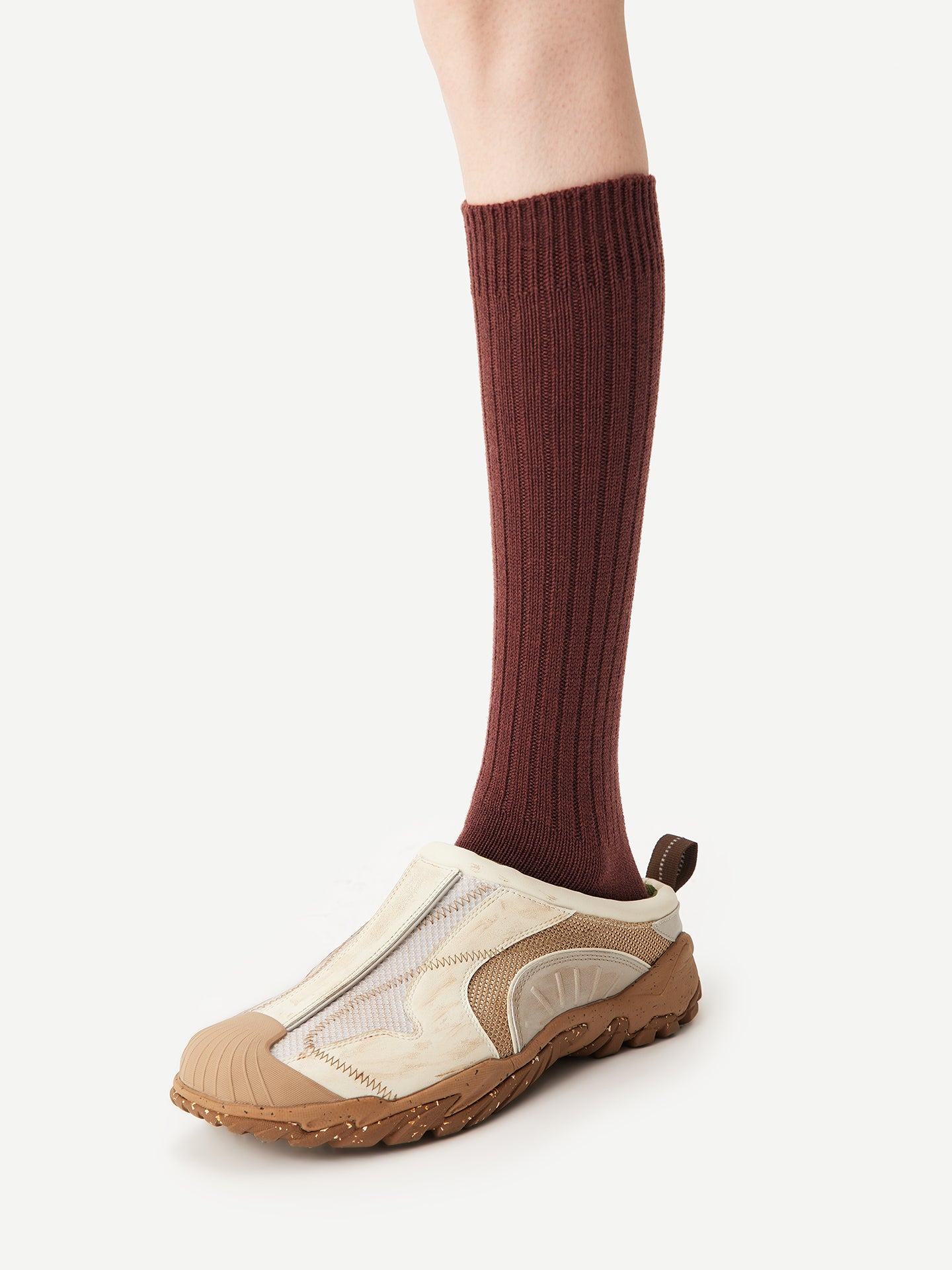 Merino Mulberry Under Knee Sock