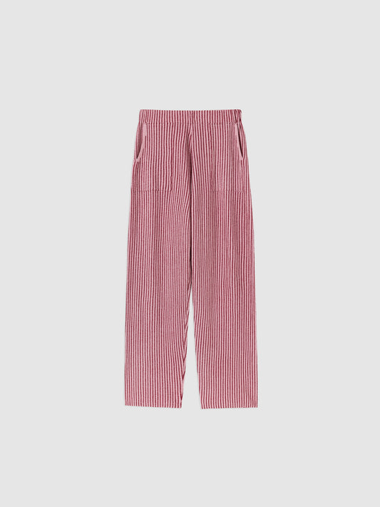 Contrast-Striped Half-Velvet Loungewear