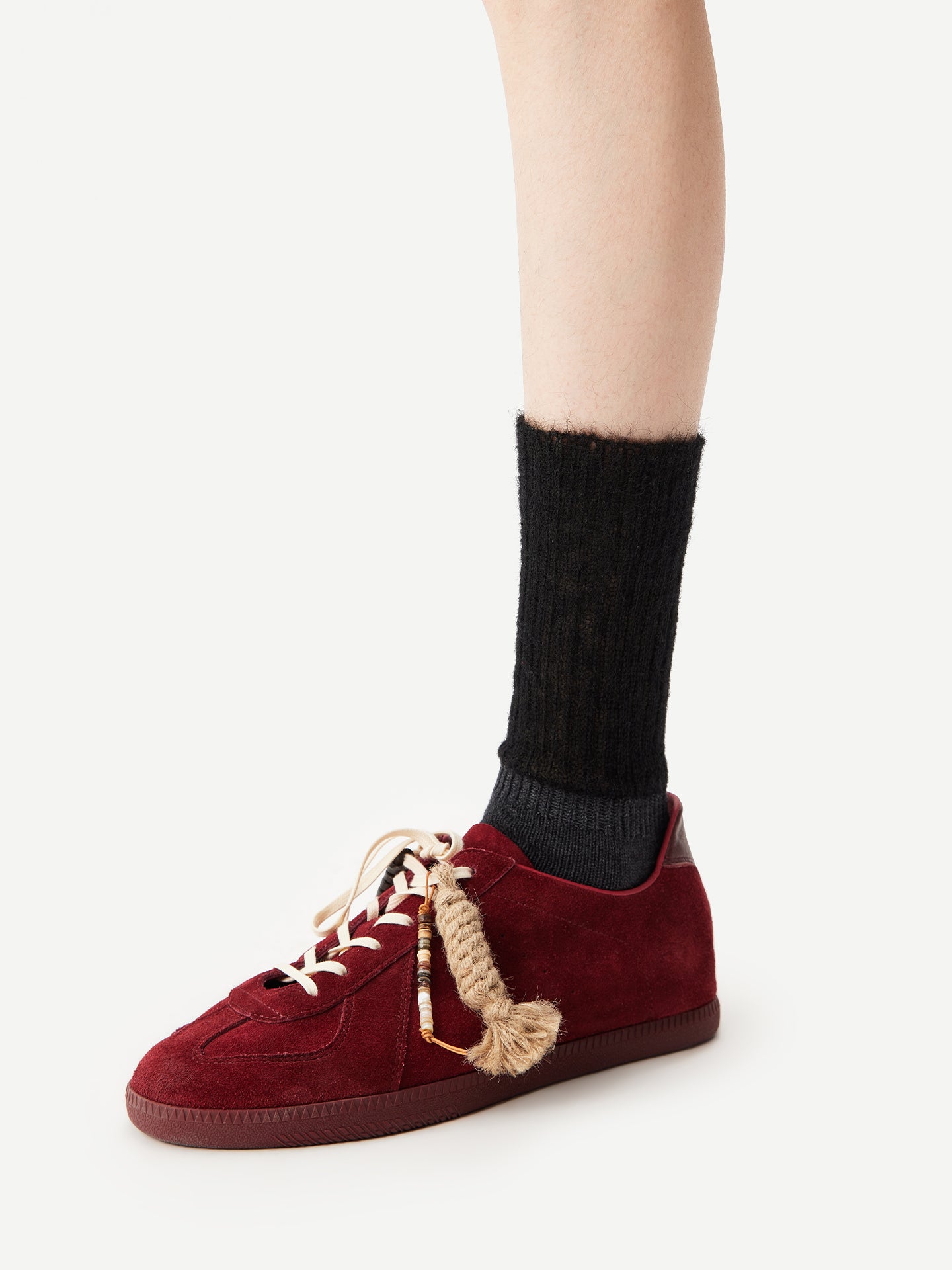 Two-Tone Mohair Slouch Sock