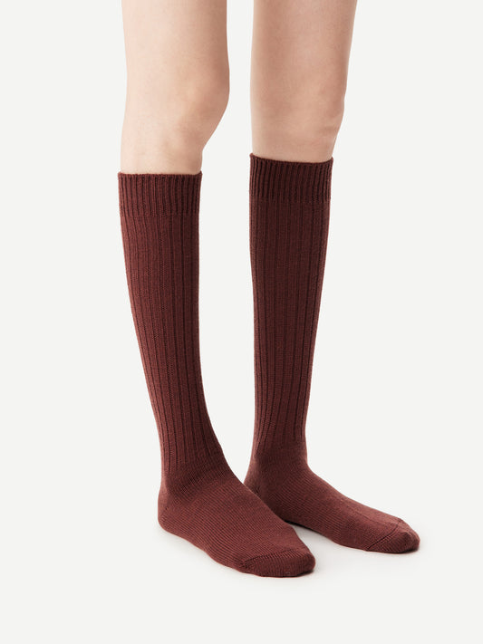 Merino Mulberry Under Knee Sock