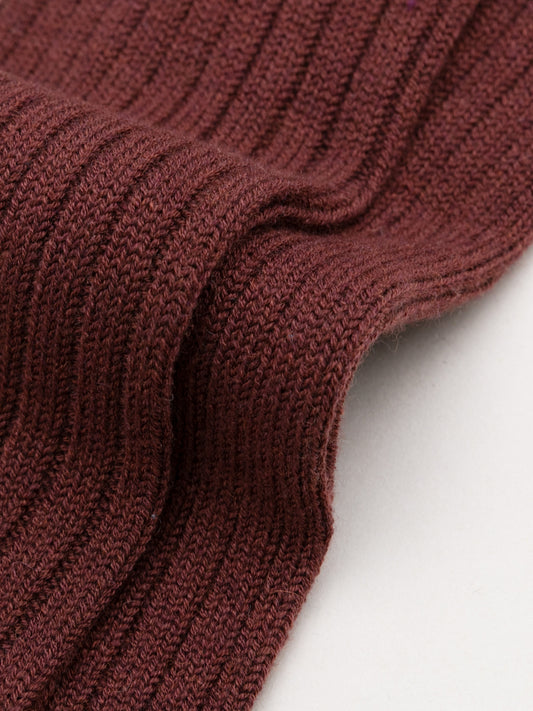 Merino Mulberry Under Knee Sock