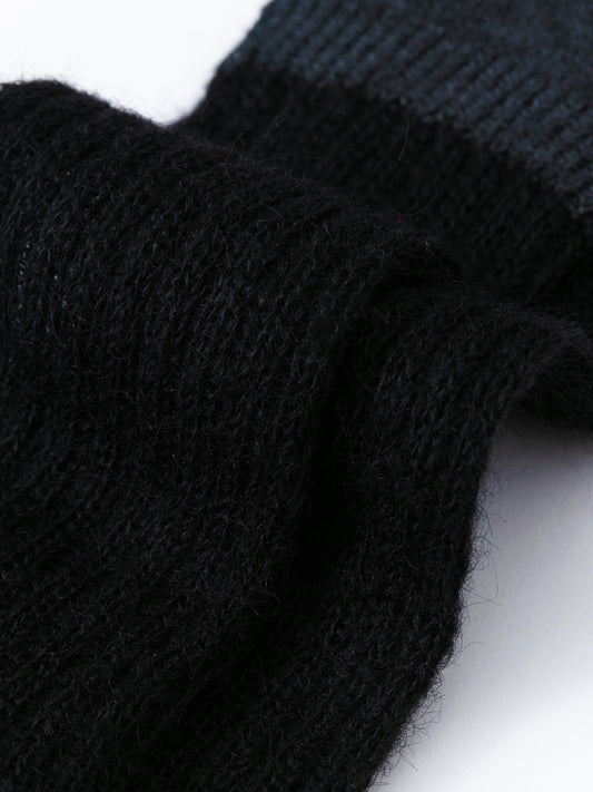 Two-Tone Mohair Slouch Sock
