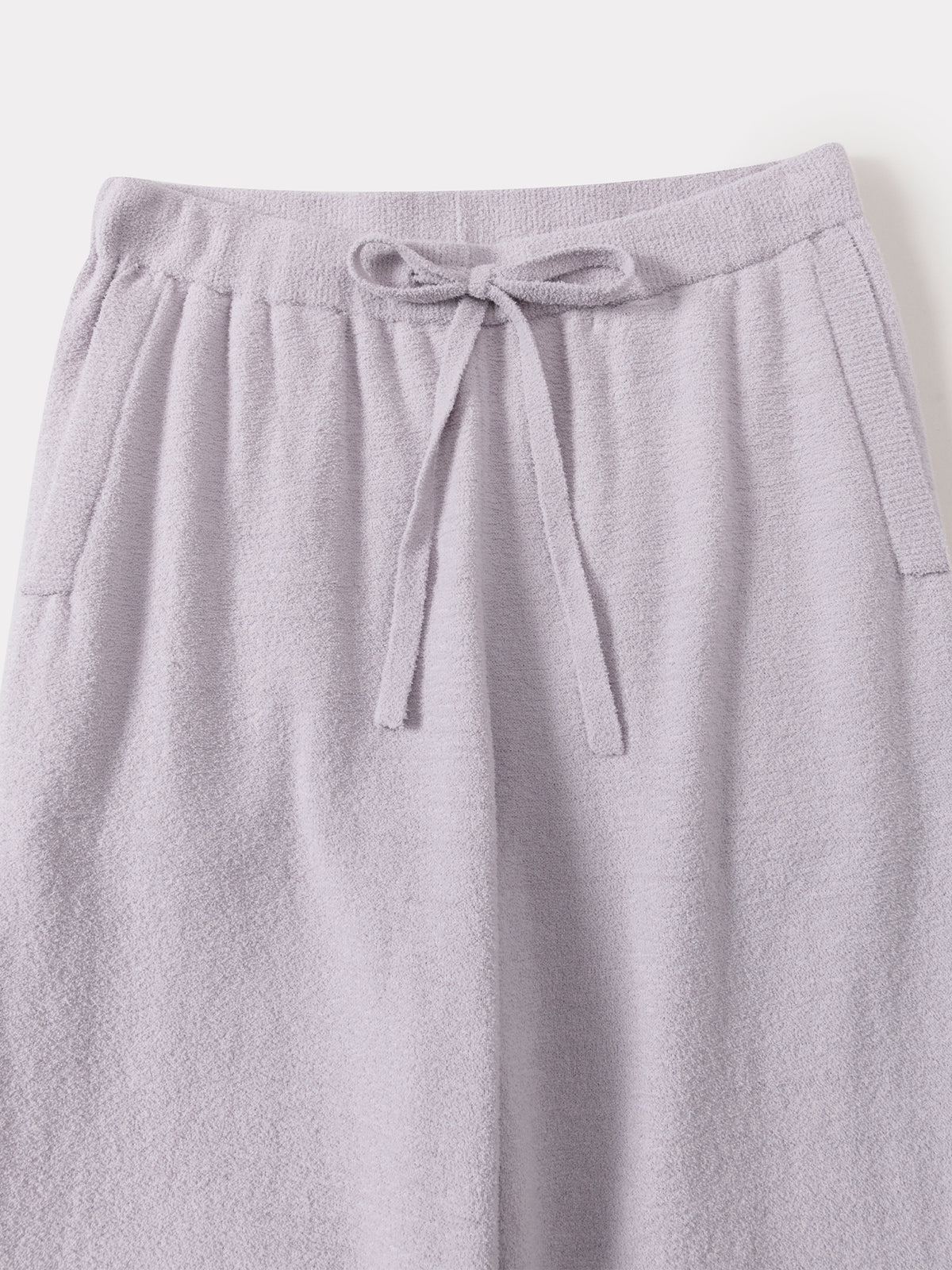 Contrasting-Color Pocketed Lightweight Fleece Loungewear