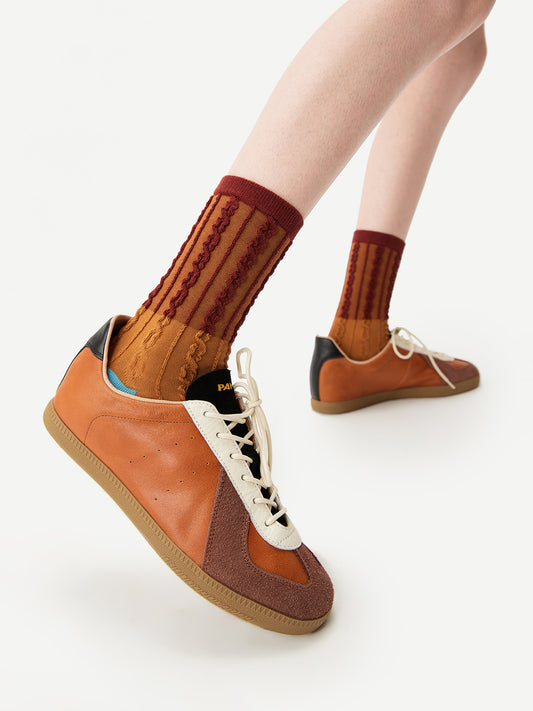 Toffee Ripple Crew Sock