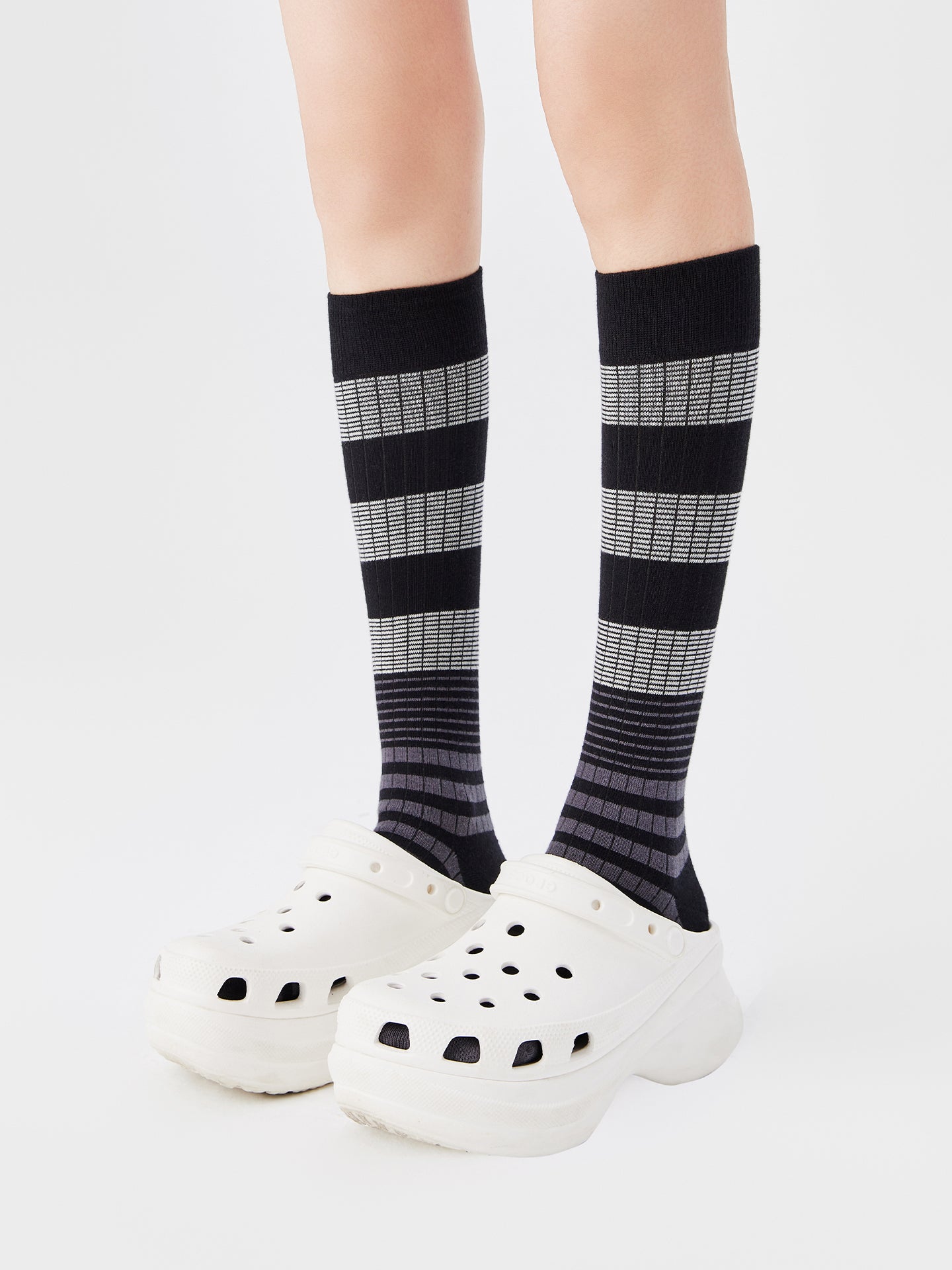 Contrast Tri-Rhythm Ribbed Calf Socks