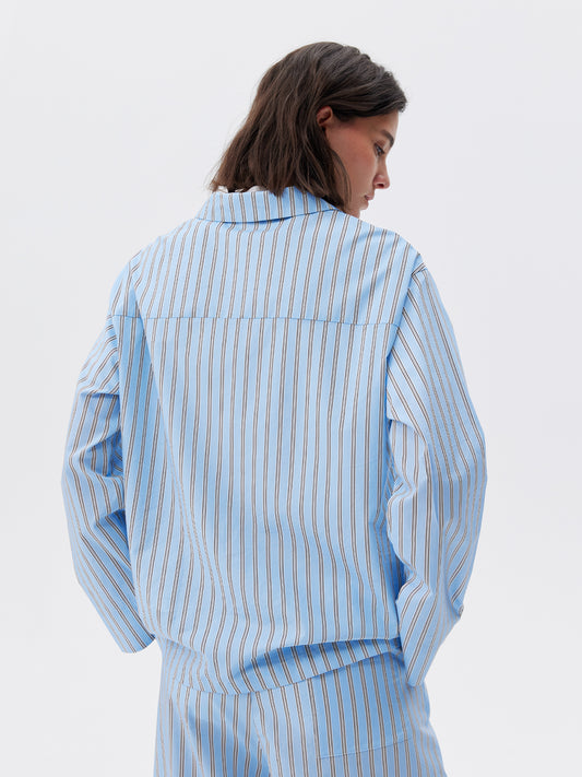 Sky Blue Stripe Lounge Set