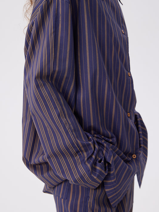 Patterned Striped Long-Sleeve Loungewear